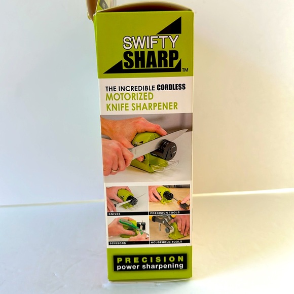 NEW Swifty Sharp The Incredible Cordless Motorized Knife Blade Sharpener & Tray - Picture 2 of 6